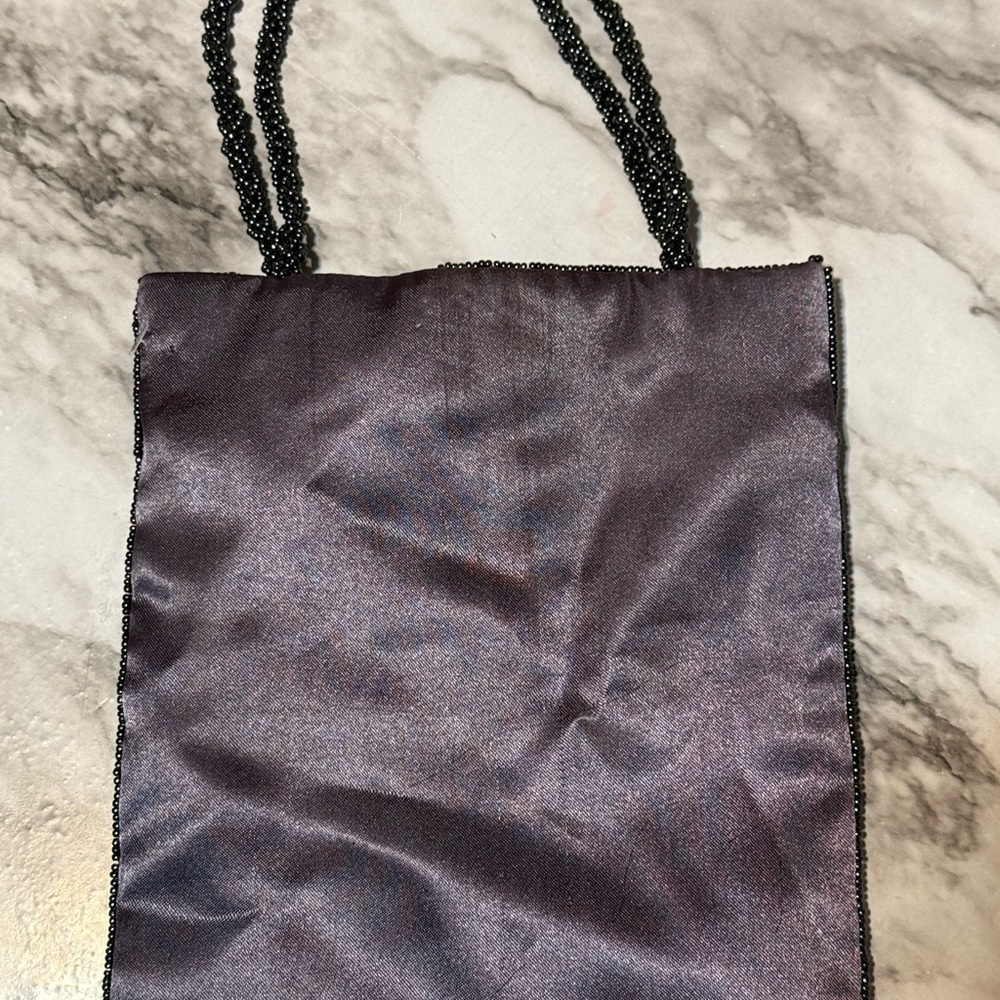 Elegant Black Beaded Women's Bag - Picture 4 of 7